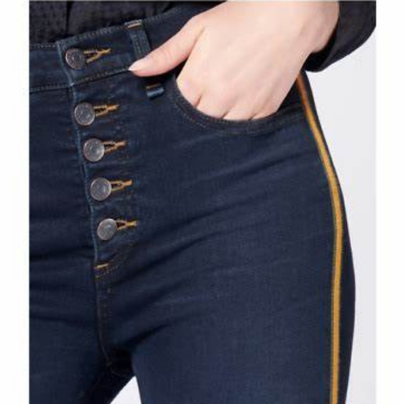 Veronica Beard Debbie 10" Skinny Tuxedo Stripe Jeans - Picture 13 of 16